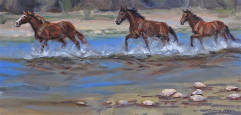 Wild Horses Running Painting at PaintingValley.com | Explore collection of Wild Horses Running ...