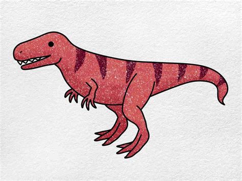 T-Rex Drawing (easy) - HelloArtsy