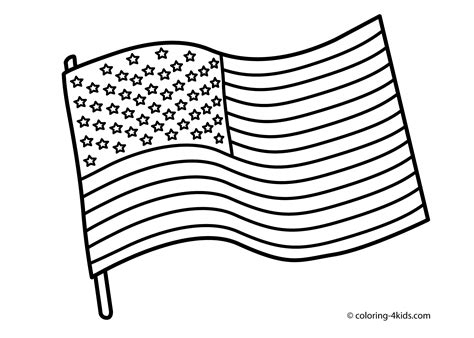 American Flag Coloring Page Free Printable - IzabellailHull