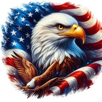 Eagle With American Flag, Eagle With, American Flag PNG Transparent Image and Clipart for Free ...