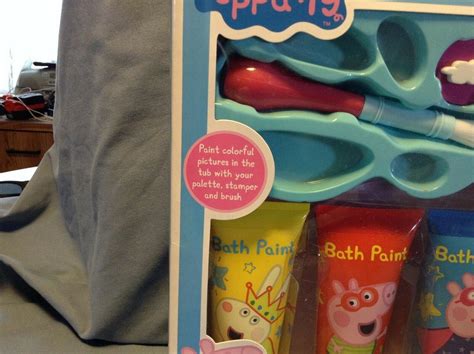 Peppa Pig Bath Time Activity Set Bath Paints Crayons Stamper Palette Brush Kids | #2096174297