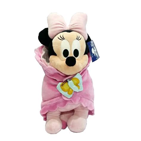 Theme Park Baby Minnie Mouse in a Blanket Plush Doll NEW Minnie Mouse Plush Toys 30cm-in Stuffed ...