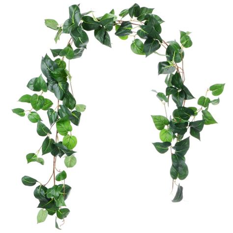 Coolmade Artificial Hanging Vines, 5.5 Feet Fake Green Vine Silk Artificial Plant Leaves Garland ...