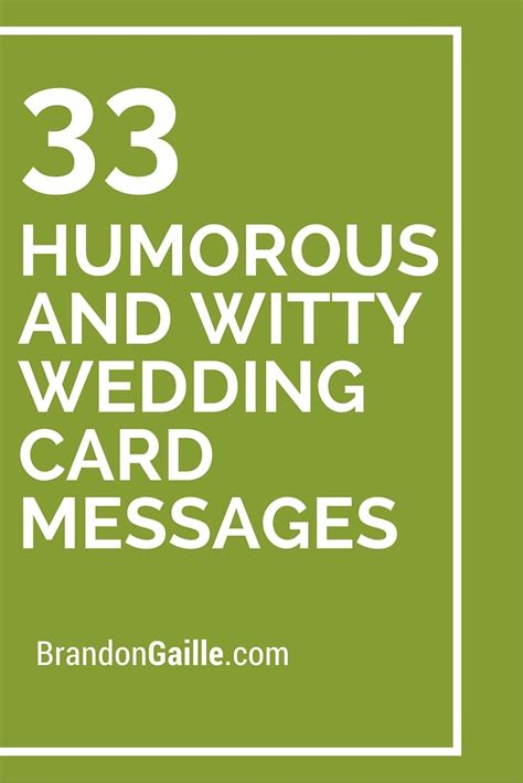 33 Humorous and Witty Wedding Card Messages