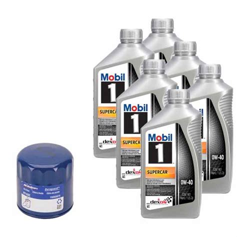 Mobil 1 Dexos R 0W40/AC Delco PF48E Filter Oil Change Kit, 6 qt.