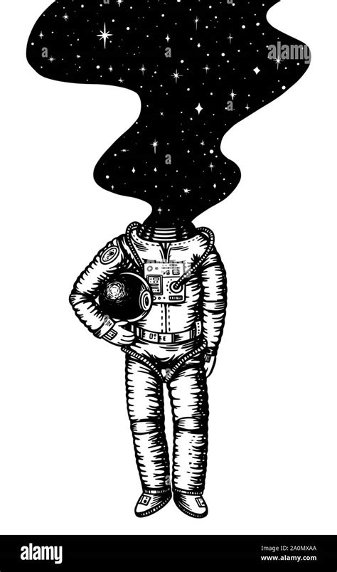 Astronaut Head Drawing