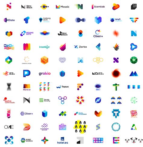 many different logos are shown together on a white background