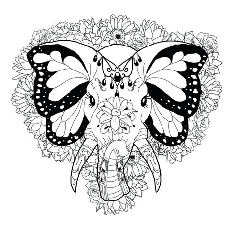 Tribal Elephant Coloring Pages at GetColorings.com | Free printable colorings pages to print and ...