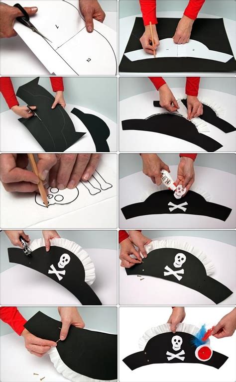 DIY Halloween Pirate Hat Crafts