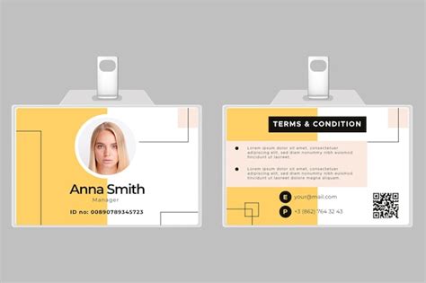 Premium Vector Front And Back Horizontal Id Card Template 80256 | Hot Sex Picture