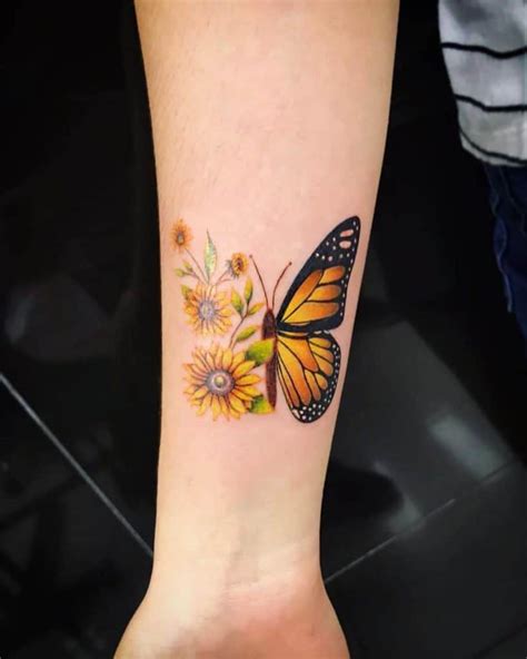 Aggregate 90+ meaningful sunflower and butterfly tattoo super hot - thtantai2