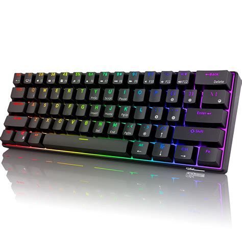 Buy RK ROYAL KLUDGE RK61 2.4Ghz Wireless/Bluetooth/Wired 60% Mechanical Keyboard, 61 Keys RGB ...