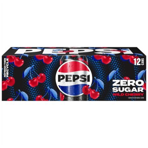 Pepsi Cola® Wild Cherry Zero Sugar Soda Cans, 12 pk / 12 fl oz - Fry’s Food Stores