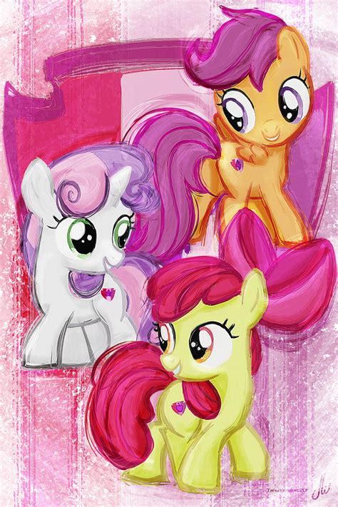 Cutie Mark Crusaders Sweetie Belle, Apple Bloom, Scootaloo My Little Pony Friendship is Magic ...