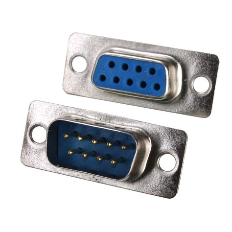 10Pcs RS232 Serial Port 9 Pin DB9 Connector Female Male Solder Solderi – Reliable Store