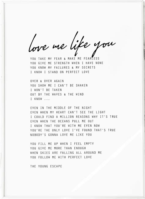 love me like you lyrics - THE YOUNG ESCAPE