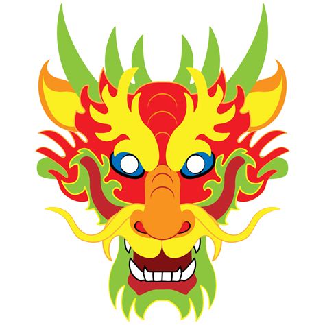 Chinese Dragon Mask Template | Free Printable Papercraft Templates