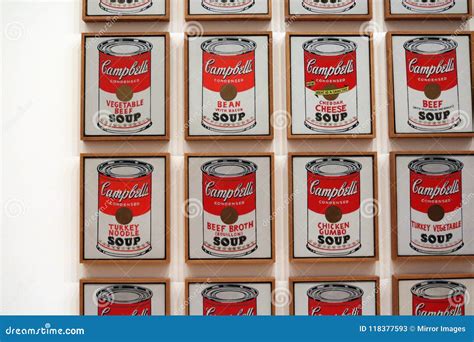 Campbell`s Soup Cans Andy Warhol at the Museum of Modern Art Editorial Stock Photo - Image of ...