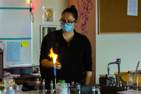 Woodland High School science teacher uses explosive experiments to engage students in a remote ...