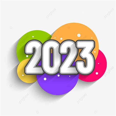 Happy New Year 2023 Clipart Vector, Colorful 2023 Happy New Year, 2023 Clipart, Colorful, 2023 ...