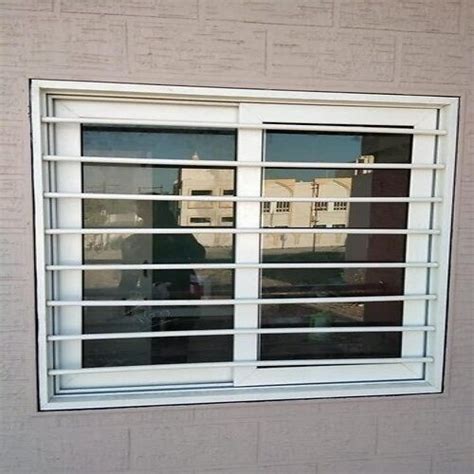 White Aluminium Sliding Window With Safety Grill For Home And Office at 2500.00 INR in Raipur ...