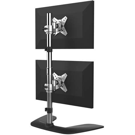 StarTech.com Vertical Dual Monitor Stand, Free Standing Height Adjustable Stacked Monitor Stand ...