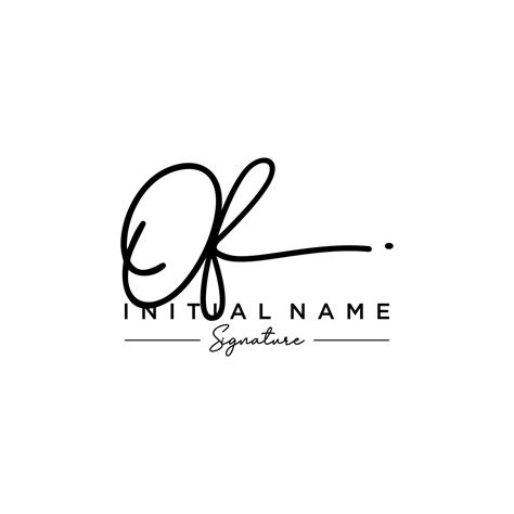 Letter OF Signature Logo Template Vector 20426812 Vector Art at Vecteezy