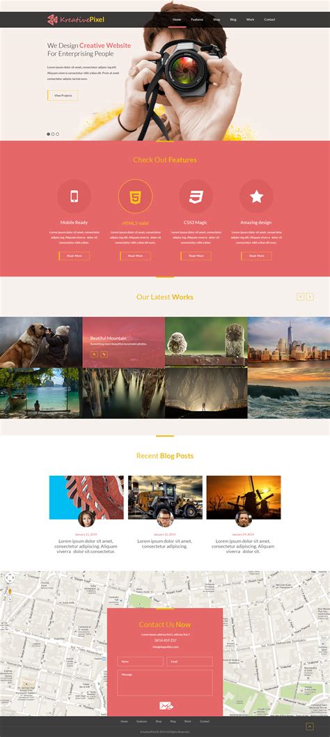 Creative Website Design Template PSD – Download PSD