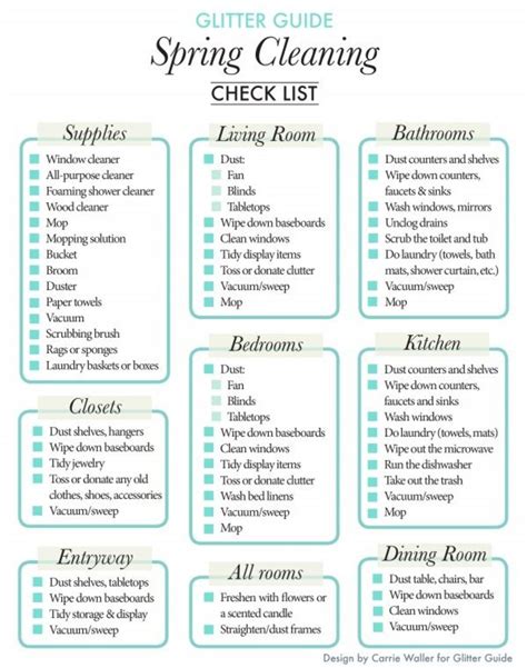 10 Spring Cleaning Checklists (Printable) - Parade