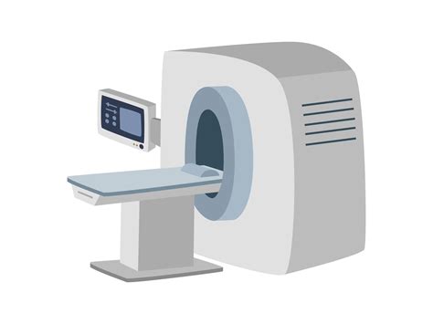 CT scanner or MRI scanner clipart cartoon style. Computed tomography scanner, Magnetic Resonance ...