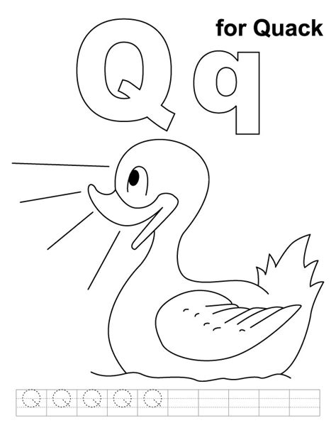 Letter q coloring pages