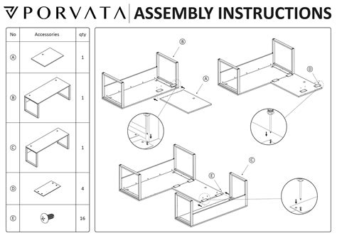 U-Shaped Desk Assembly Instructions – Porvata