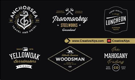 Vintage Logo Design Templates – Creative Alys