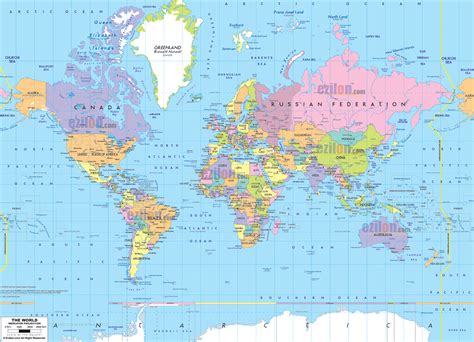 Map Of The World And States