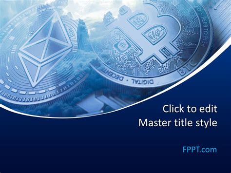 Free Blue Cryptocurrency PowerPoint Template - Free PowerPoint Templates