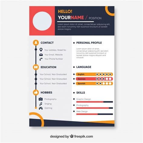 Colorful Resume Template | Resume design template, Minimalist resume template, Resume template