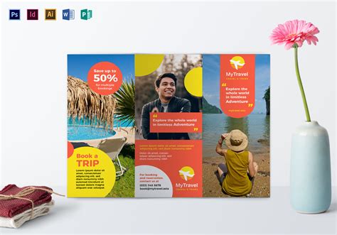 Travel Agency Brochure Design Template in PSD, Word, Publisher, Illustrator, InDesign