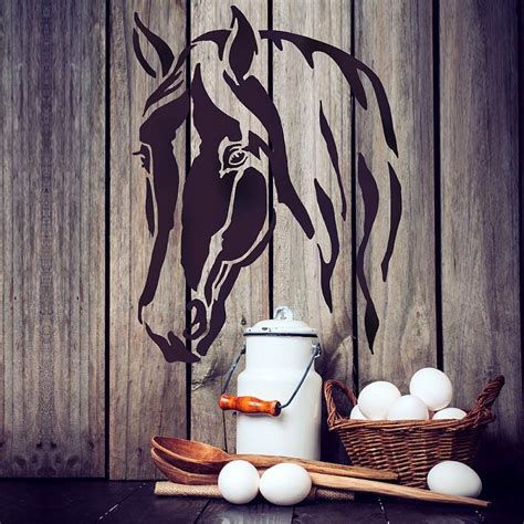 Horse Stencil for Walls and Furniture | Reusable Horse Head Stencils