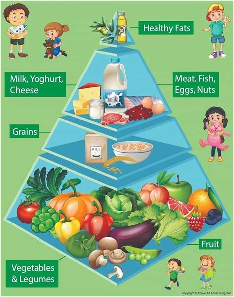 Buy y Food Pyramid Chart for Kids Learning, Food , School Classroom Wall Decor Educational Chart ...