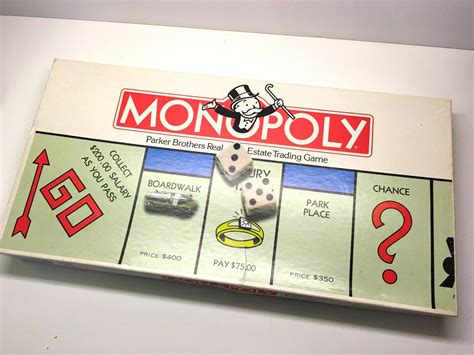 Vintage Monopoly 1980's Edition - Parker Brothers Real Estate Trading Game - Complete Game ...