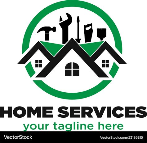 Home service logo designs Royalty Free Vector Image