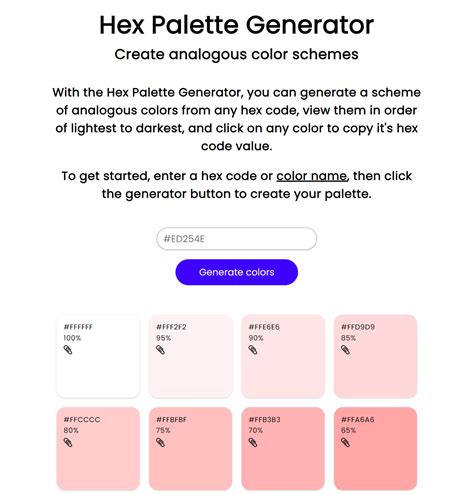 GitHub - Rthompson2548/hex-code-generator: Analogous color palette generator app