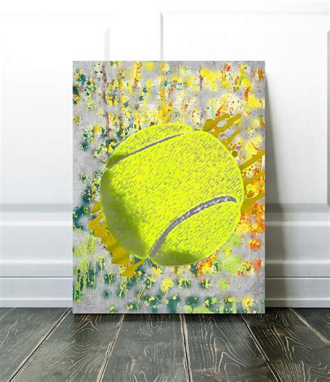 Tennis Art Tennis Player Tennis Ball Tennis Print Canvas - Etsy