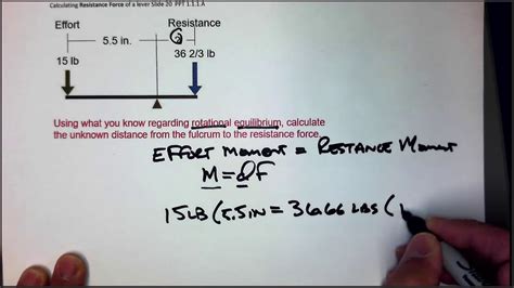 2 POE Levers: Calculating Resistance Force - YouTube