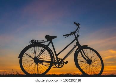 Bicycle Parking Silhouette Sunset Stock Photo (Edit Now) 212236363