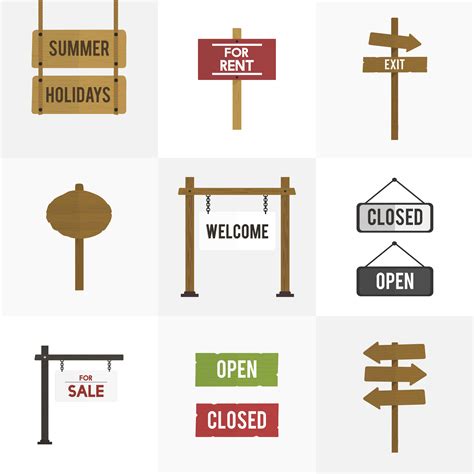 Illustration of signs vector set - Download Free Vectors, Clipart ...