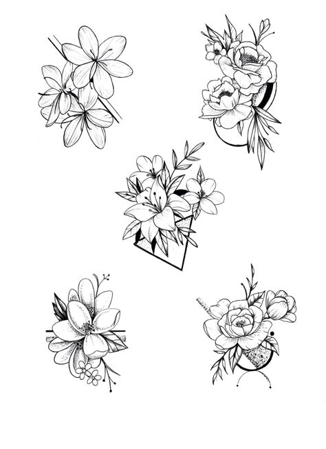 Flowers Mixed Tattoo design – TattooDesignStock