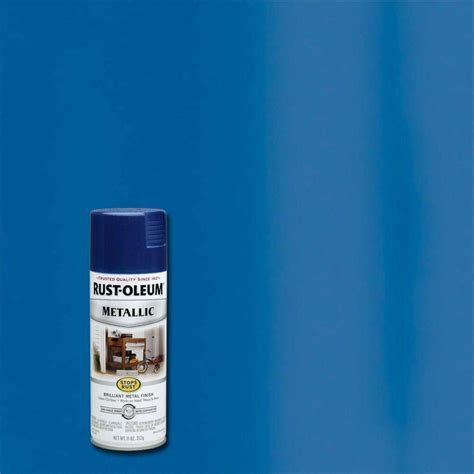 Rust-Oleum Stops Rust 11 oz. Protective Enamel Metallic Cobalt Blue Spray Paint-7251830 - The ...