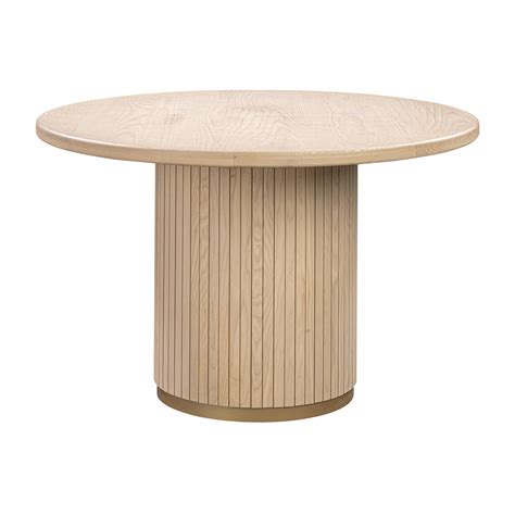 Chelsea Round Oak Wood Dining Table | eduaspirant.com