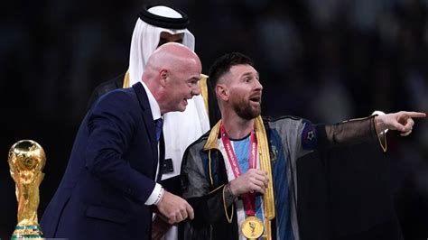 Lionel Messi: Argentina captain wears traditional Arab cloak to lift World Cup trophy after ...